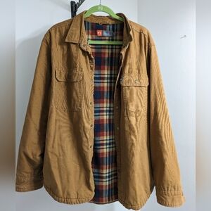 Fleece-Lined Button Up Jacket